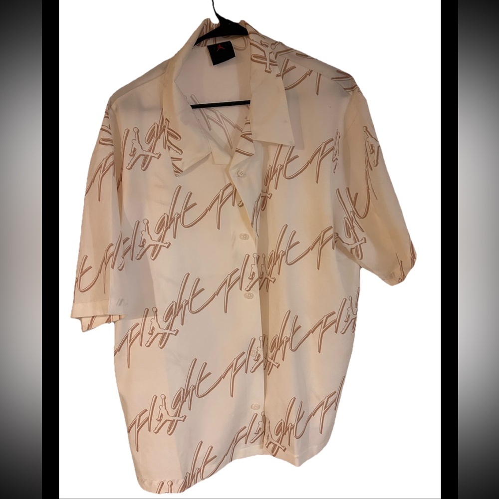 Jordan Cream Shirt with Brown Accents